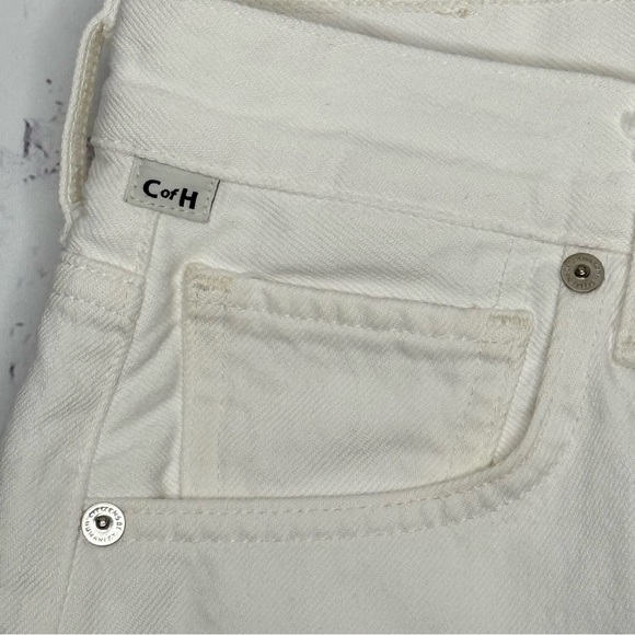 Citizens of Humanity Camilla Frayed Hem Shorts Sz 24 White Button Fly Distressed - Picture 5 of 12